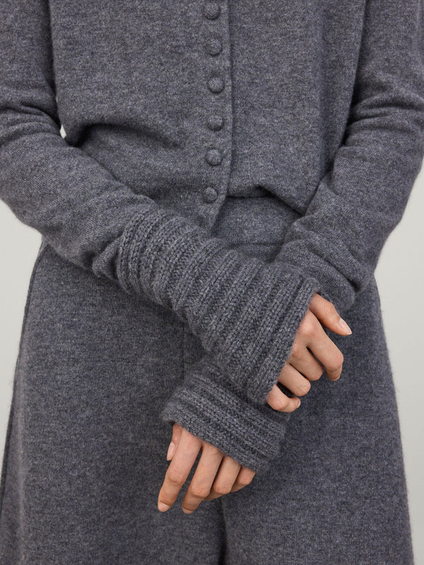 LISA YANG ZARIE ARM WARMERS IN GRAPHITE - MORE STOCK COMING