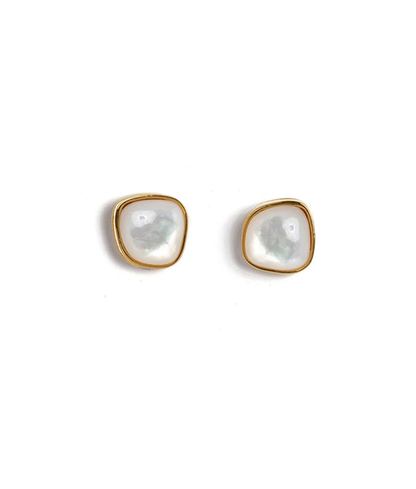 LIZZIE FORTUNATO BAY STUDS IN MOTHER OF PEARL