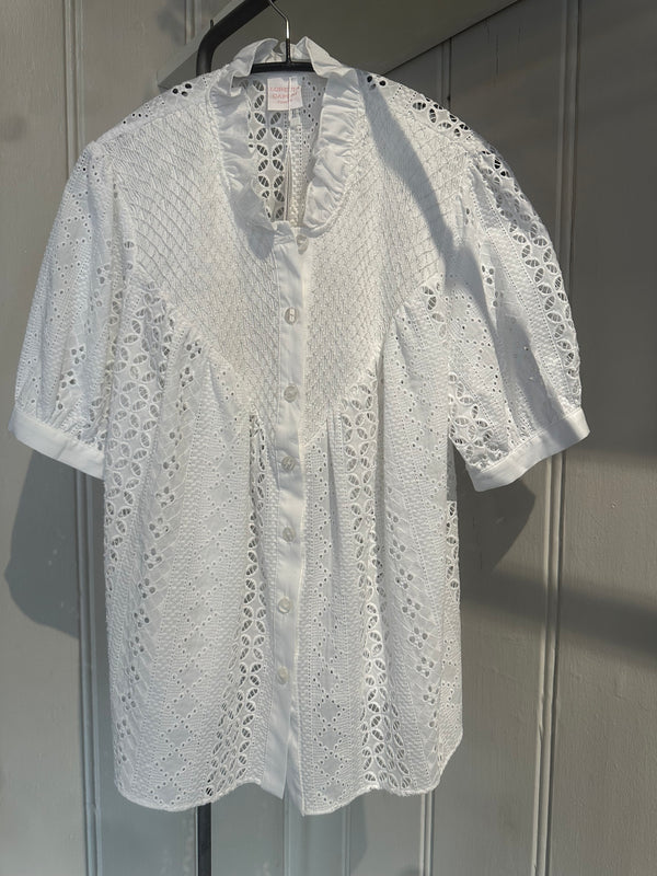 PRE-OWNED ( with tags!) Loretta Caponi Iole blouse M RRP £465