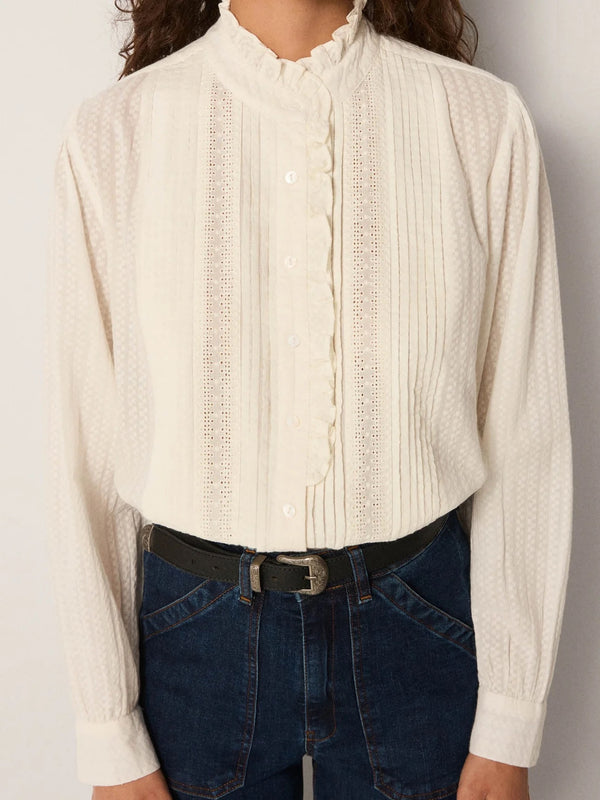 MAISON HOTEL BELLA BLOUSE IN PEARL