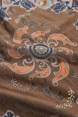 SKALL PIPPA SCARF IN BROWN PAISLEY