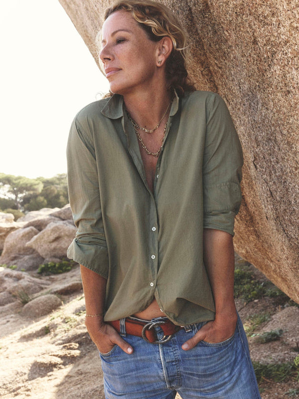 XIRENA BEAU SHIRT IN DARK SEAGRASS