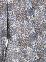 WEEKEND MAX MARA PRINTED COTTON VOILE SHIRT IN NAVY