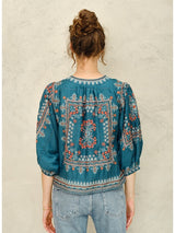 M.A.B.E. EDEN PRINT SILK BLEND JACKET
