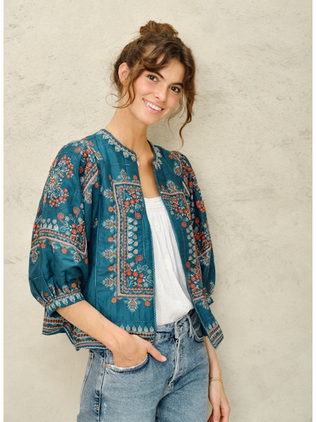 M.A.B.E. EDEN PRINT SILK BLEND JACKET