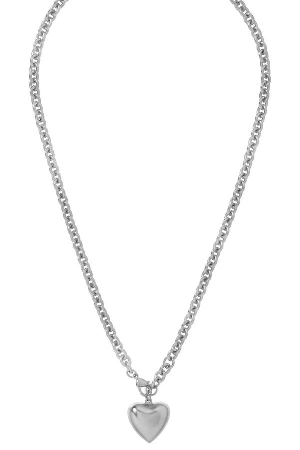 ROXANNE ASSOULIN THE MINI PUFFY HEART PENDANT IN SILVER