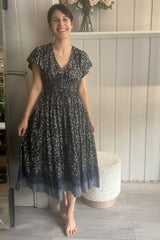 PRE-OWNED ULLA JOHNSON MIDI DRESS XS RRP £495
