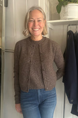 LISA YANG FELICIA CARDIGAN IN SOFT BARK