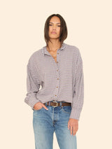 XIRENA JENSEN SHIRT IN BABY BLUE CHECK