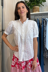 PRE-OWNED ( with tags!) Loretta Caponi Iole blouse M RRP £465
