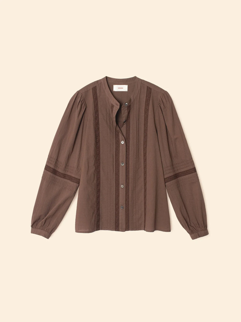 XIRENA X LEA MEYLEN LAURA SHIRT IN CHOCOLAT