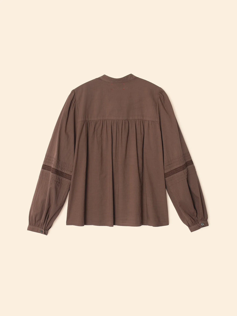 XIRENA X LEA MEYLEN LAURA SHIRT IN CHOCOLAT