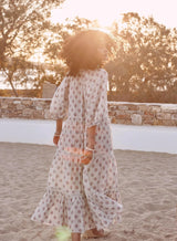 M.A.B.E. LINDI MAXI DRESS IN SILK-COTTON BLEND