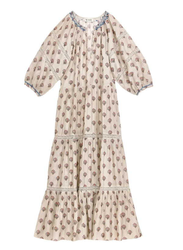 M.A.B.E. LINDI MAXI DRESS IN SILK-COTTON BLEND