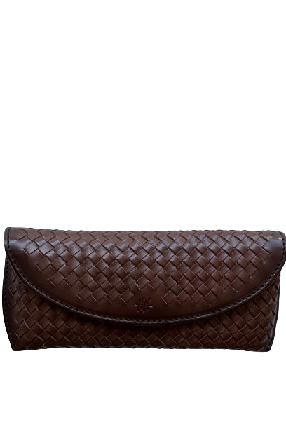 DRAGON DIFFUSION EYE GLASS CASE IN DARK BROWN