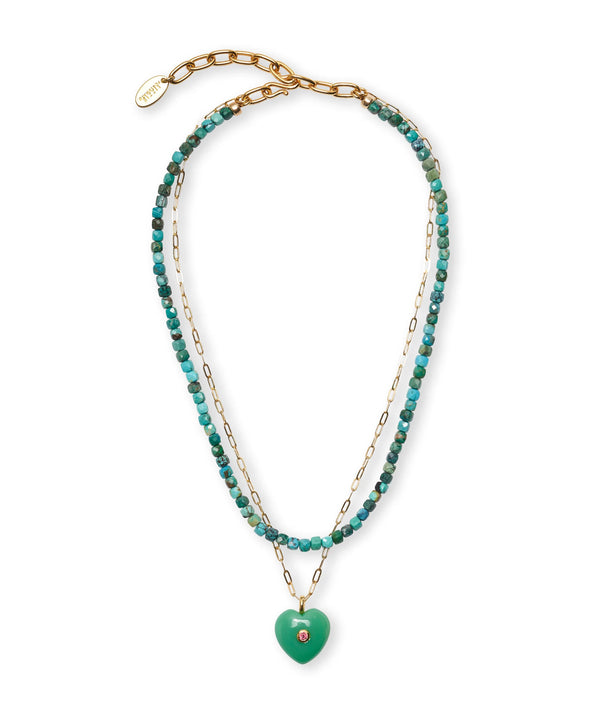 LIZZIE FORTUNATO LAMAI NECKLACE IN EVERGLADE