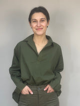 LABO.ART CAMICIA MIRA SHIRT IN SUSHI OLIVE