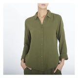 XIRENA SCOUT SHIRT IN OLIVE MOSS