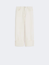 WEEKEND MAX MARA COTTON PANTS IN ECRU