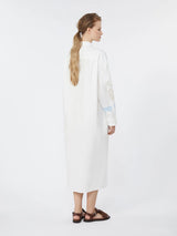 WEEKEND MAX MARA POPLIN SHIRT DRESS WITH EMBROIDERIES