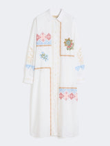 WEEKEND MAX MARA POPLIN SHIRT DRESS WITH EMBROIDERIES