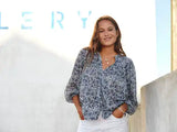 M.A.B.E. ESTI PRINT TOP IN BLUE
