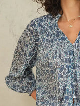 M.A.B.E. ESTI PRINT TOP IN BLUE