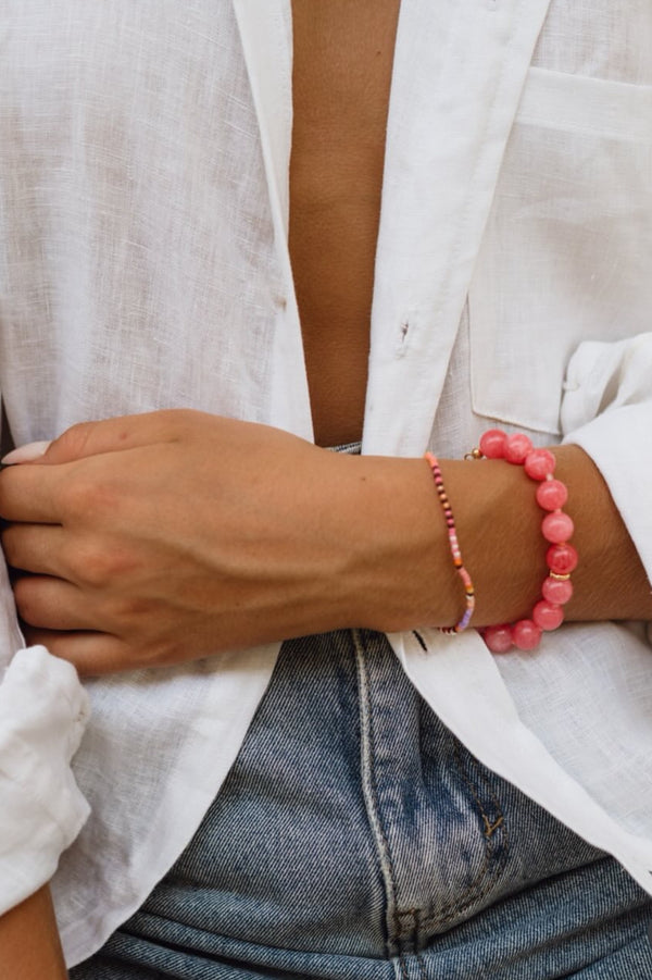 ANNI LU BALL BRACELET IN BUBBLEGUM