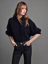 FRAME FEMME CHUNKY CARDIGAN IN NAVY