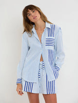 LEMLEM AISHA SHIRT IN SHEMIZI BLUE
