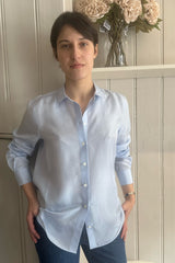 PRE-OWNED FRAME SILK SHIRT RRP £465 S