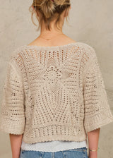 M.A.B.E. CROCHET CARDIGAN IN ECRU