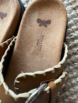 PRE-OWNED WEEKEND MAX MARA LEATHER SLIDES RRP £295 40