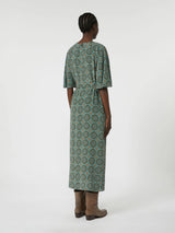 WEEKEND MAX MARA SILK CREPE DE CHINE DRESS IN LIGHT BLUE