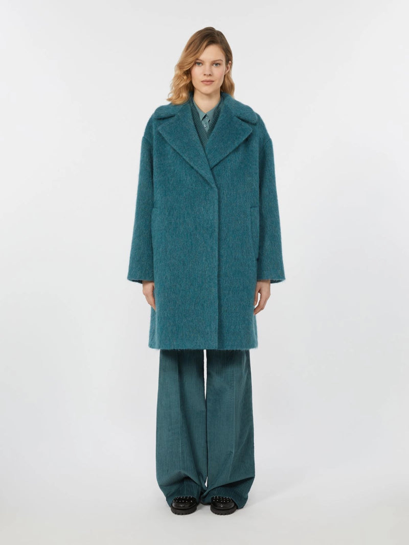 WEEKEND MAX MARA WOOL ALPACA & MOHAIR COAT IN OIL