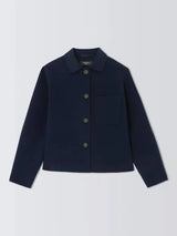 WEEKEND MAX MARA WOOL-RICH JACKET IN NAVY