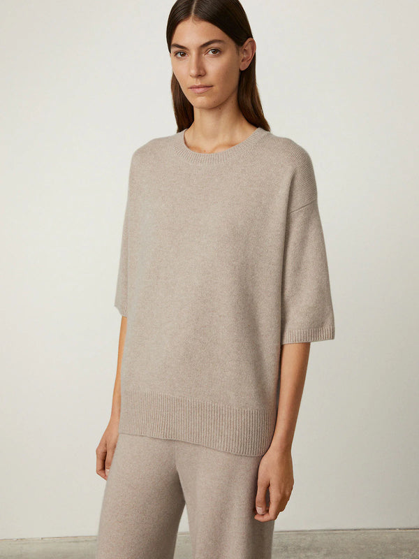 LISA YANG CAMILLE SWEATER IN SAND