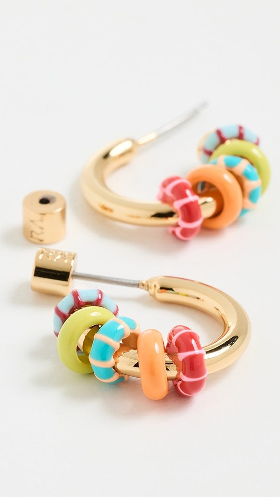 ROXANNE ASSOULIN JUST ANOTHER DAY IN PARADISE MINI HOOP EARRINGS