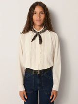 MAISON HOTEL BELLA BLOUSE IN PEARL