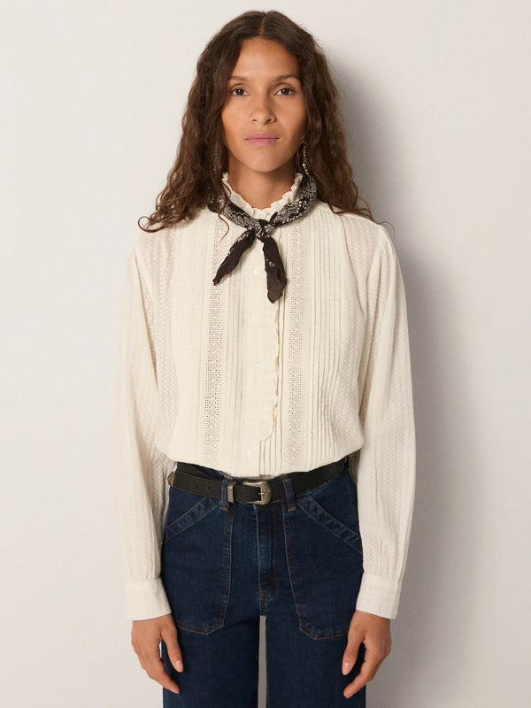 MAISON HOTEL BELLA BLOUSE IN PEARL