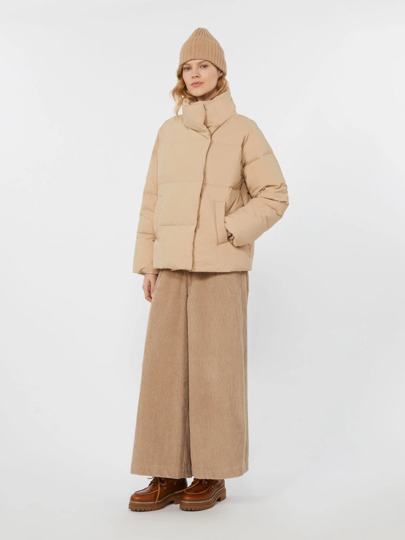 WEEKEND MAX MARA CROPPED VELVET COTTON PANTS