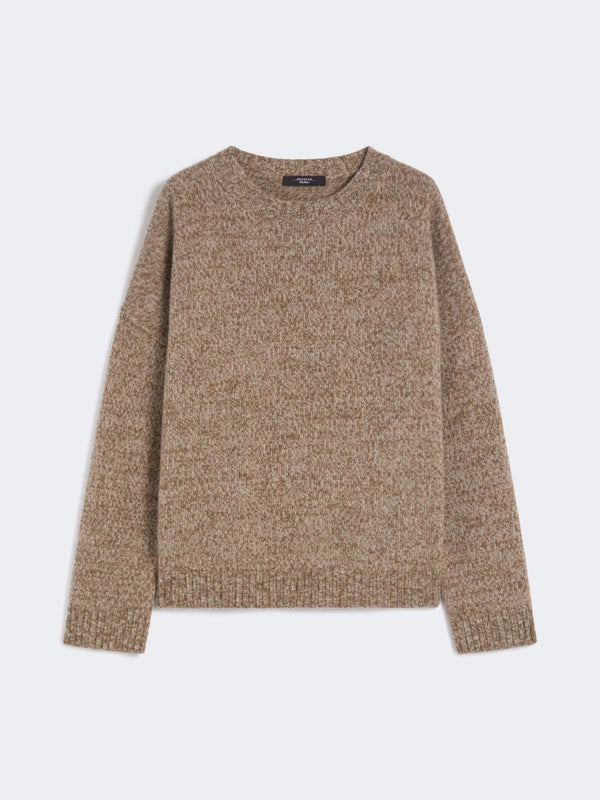WEEKEND MAX MARA CREW-NECK VIRGIN WOOL SWEATER