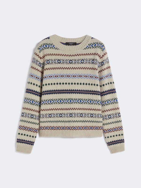 WEEKEND MAX MARA WOOL AND ALPACA JACQUARD SWEATER