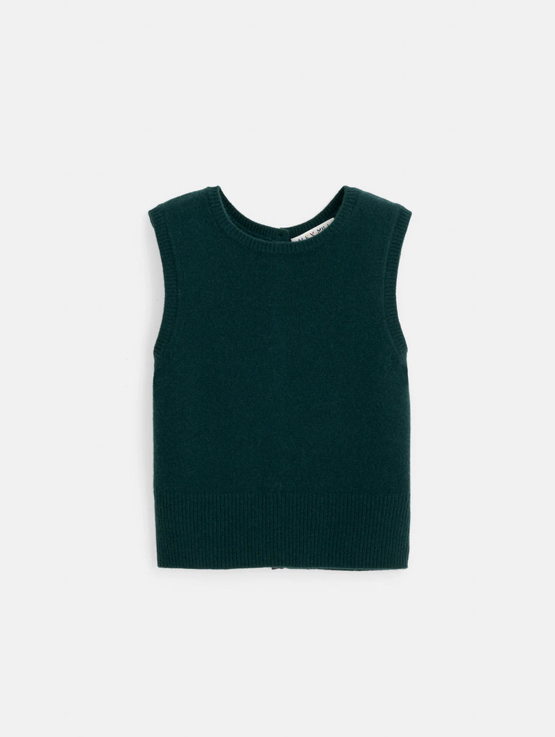 ALEX MILL LUCIE VEST IN DARK GREEN