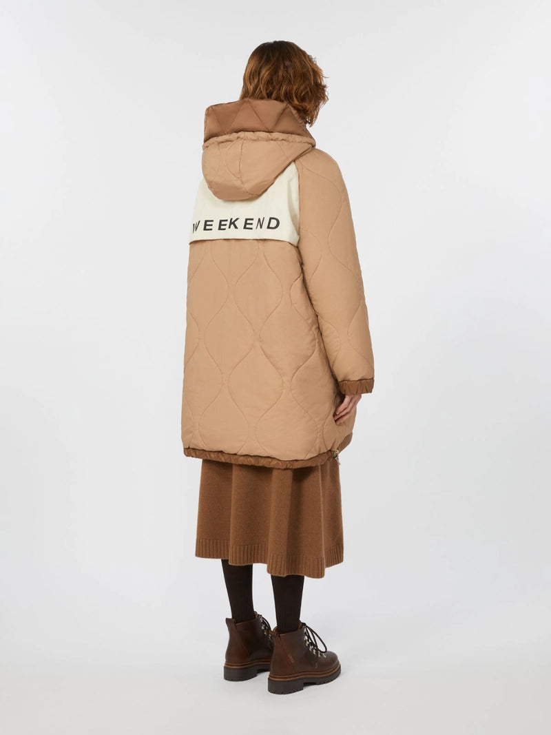 WEEKEND MAX MARA WATER RESISTANT PARKA IN HAZLENUT BROWN
