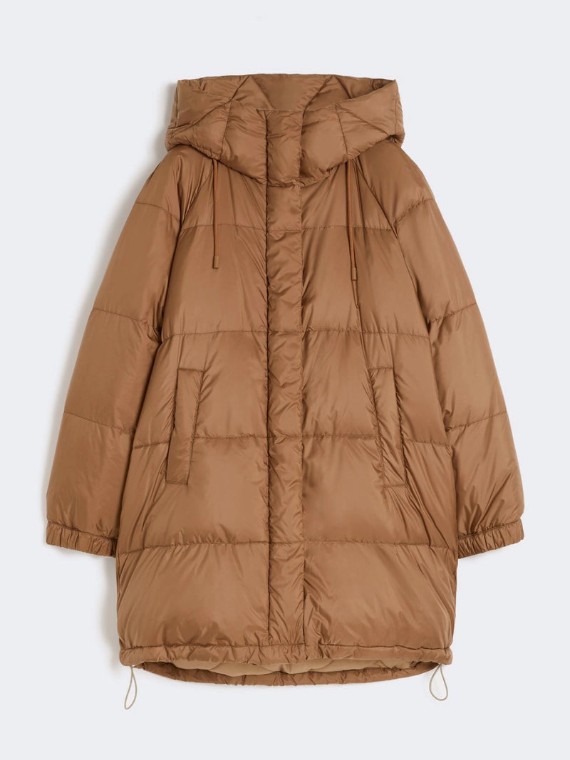 WEEKEND MAX MARA WATER RESISTANT PARKA IN HAZLENUT BROWN