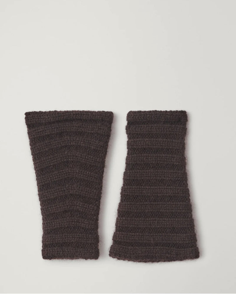 LISA YANG ZARIE ARM WARMERS IN DARK OAK