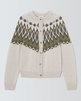 WEEKEND MAX MARA ALPACA-BLEND FAIR ISLE CARDIGAN