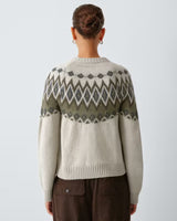 WEEKEND MAX MARA ALPACA-BLEND FAIR ISLE CARDIGAN