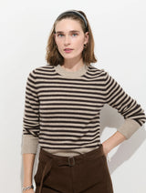 ALEX MILL MARAIS STRIPED SWEATER IN WASHED CASHMERE